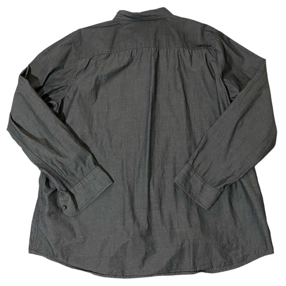 Oakley Men’s Gray Long Sleeve Cotton Button Down Shirt XXL Surf Skate Streetwear - Picture 3 of 9